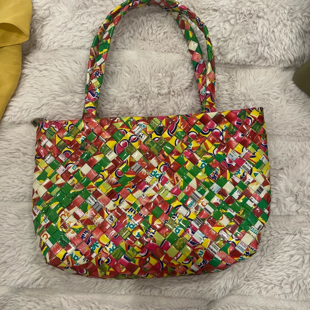 Colorful Woven Tote Bag